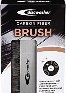 Discwasher RDCFBZ Carbon Fiber Vinyl Record Cleaning Anti-Static Brush (Silver)