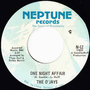 O'Jays ‎– One Night Affair / There's Someone (Waiting Back Home) (7" Vinyl)