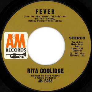 Rita Coolidge ‎– Fever / My Crew (7" Vinyl)