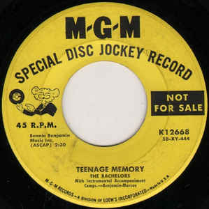 Bachelors, The ‎– Teenage Memory / Sometimes (7" Vinyl)