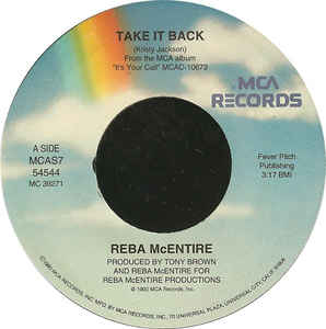 Reba McEntire ‎– Take It Back