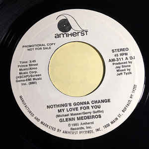 Glenn Medeiros ‎– Nothing's Gonna Change My Love For You (7")