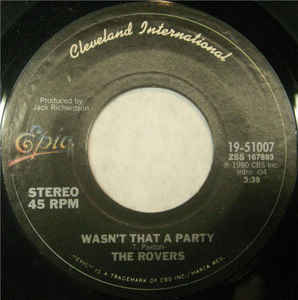 Rovers, The ‎– Wasn't That A Party / Matchstalk Men And Matchstalk Cats And Dogs (7" Vinyl)
