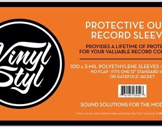 Vinyl Styl® 12Inch Vinyl Record Outer Sleeve Polyethylene - 100 Count (Clear)