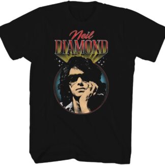 Neil Diamond - Vintage Photo T-Shirt (Black, Adult Shirt)