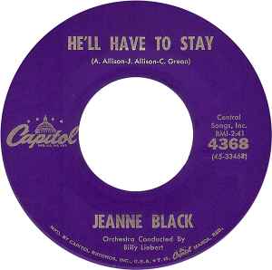 Jeanne Black – He'll Have To Stay / Under Your Spell Again (7" Vinyl)