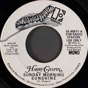 Harry Chapin – Sunday Morning Sunshine (7" Vinyl Promo)