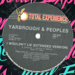Yarbrough & Peoples ‎– I Wouldn't Lie (Vinyl)