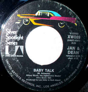 Jan & Dean ‎– Jennie Lee / Baby Talk (7" Vinyl)