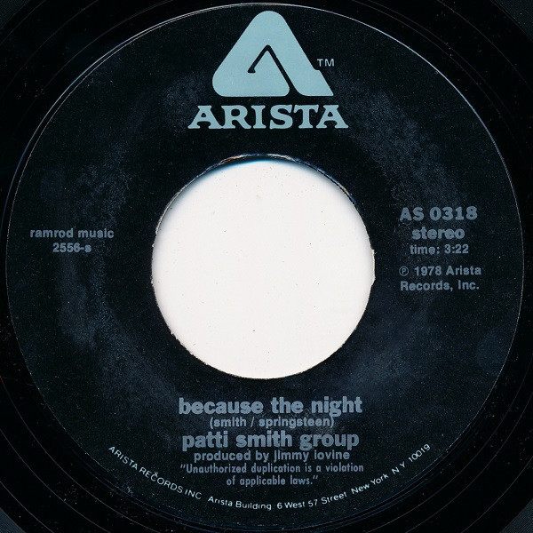 Patti Smith Group – Because The Night / God Speed (7")