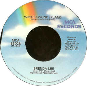 Brenda Lee – Winter Wonderland / Jingle Bell Rock (7")