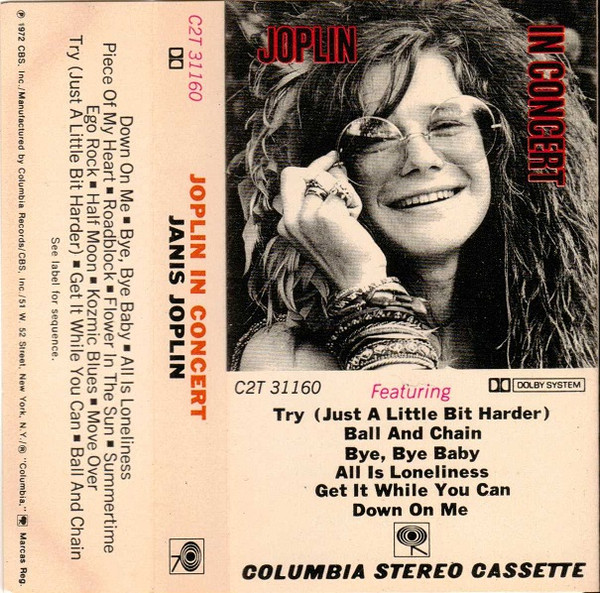 Janis Joplin Joplin In Concert (Cassette) HiFi Hits