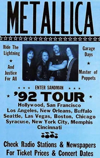 Metallica | 92 Tour (Poster)