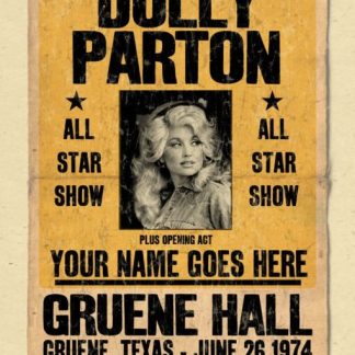 Dolly Parton | Gruene Hall (Texas) (Poster)