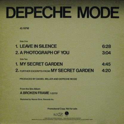 Depeche Mode – Selections From A Broken Frame (Vinyl, 12", 45RPM, Promo, Sampler)