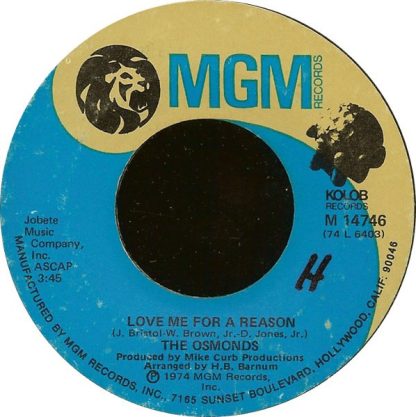 Osmonds, The – Love Me For A Reason / Fever (7" Vinyl)