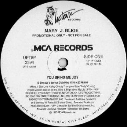 Mary J. Blige – You Bring Me Joy (Vinyl, 12", Promo)