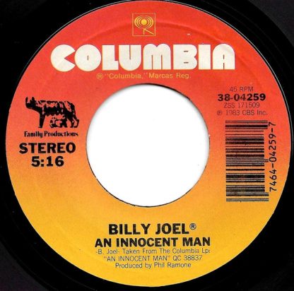 Billy Joel – An Innocent Man / I'll Cry Instead (7" Vinyl)