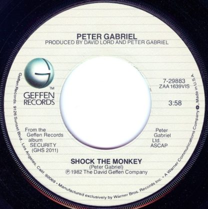 Peter Gabriel – Shock The Monkey / Soft Dog (7" Vinyl)