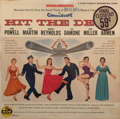 Jane Powell, Tony Martin, Debbie Reynolds, Vic Damone, Ann Miller, Kay Armen – Hit The Deck (Recorded Directly From The Sound Track Of M-G-M's Magical Color Musical) (Vinyl)