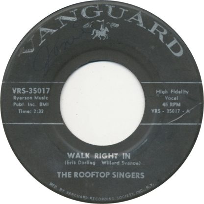 Rooftop Singers, The – Walk Right In/Cool Water (7" Vinyl)