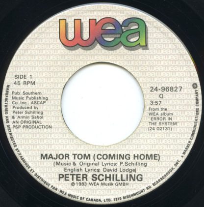 Peter Schilling – Major Tom (Coming Home)/Major Tom (Völlig Losgelöst) (7" Vinyl)