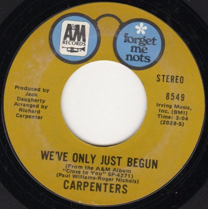 Carpenters – We've Only Just Begun / For All We Know (7" Vinyl)