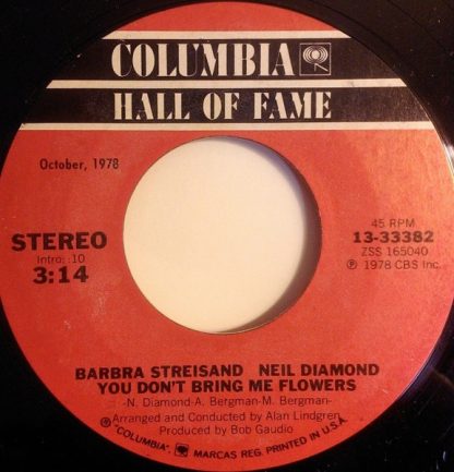 Barbra Streisand & Neil Diamond / Neil Diamond – You Don't Bring Me Flowers / Forever In Blue Jeans (7" Vinyl)