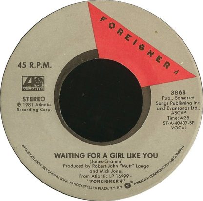 Foreigner – Waiting For A Girl Like You/I'm Gonna Win (7" Vinyl)