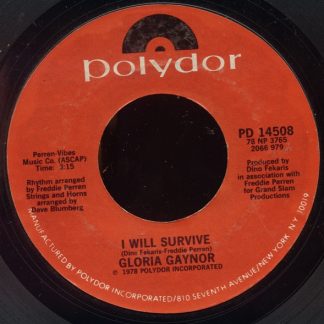 Gloria Gaynor – I Will Survive / Substitute (7" Vinyl)