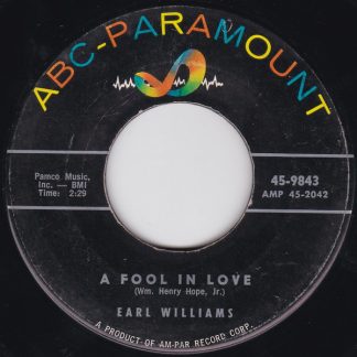 Earl Williams – A Fool In Love/Someday Sweetheart (7" Vinyl)