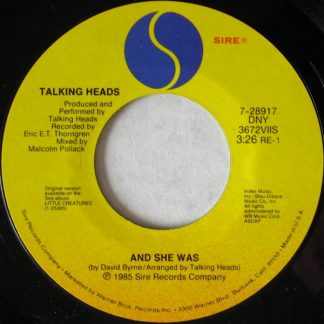 Talking Heads – And She Was (7")