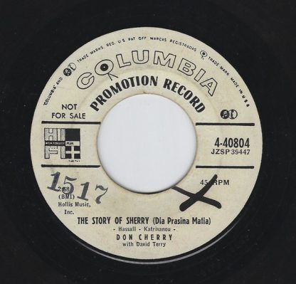 Don Cherry – The Story Of Sherry (Dia Prasina Matia) / Give Me More (Donnez Moi Tout Ca) (7" Vinyl Promo)