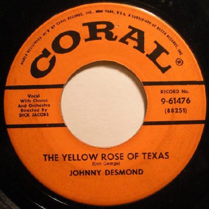 Johnny Desmond – The Yellow Rose Of Texas/You're In Love With Someone (7" Vinyl)
