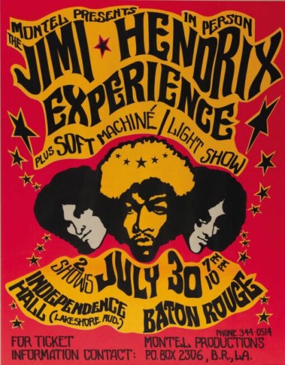 Jimi Hendrix | Experience 2 | Vintage Concert Posters (Poster)