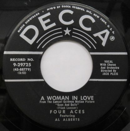 Four Aces Featuring Al Alberts – A Woman In Love / Of This I'm Sure (7" Vinyl)