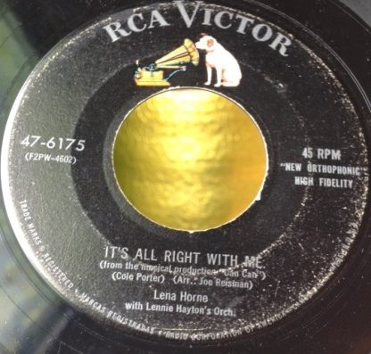 Lena Horne With Lennie Hayton's Orch. – It's All Right With Me / It's Love (7" Vinyl)