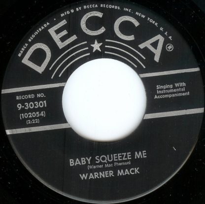 Warner Mack – Baby Squeeze Me / Is It Wrong (For Loving You) (7" Vinyl)