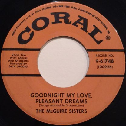 McGuire Sisters, The – Goodnight My Love, Pleasant Dreams / Mommy (7" Vinyl)