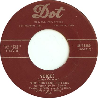 Fontane Sisters, The – Voices / Lonesome Lover Blues (7" Vinyl)