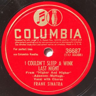 Frank Sinatra – I Couldn't Sleep A Wink Last Night / A Lovely Way To Spend An Evening (10" Shellac 78 RPM)