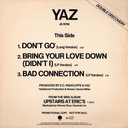 Yaz / Sunfire – Don't Go / Shake Your Body (Vinyl)