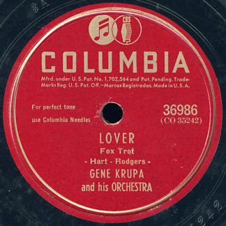 Gene Krupa And His Orchestra – Lover / Boogie Blues (10" Shellac 78RPM)