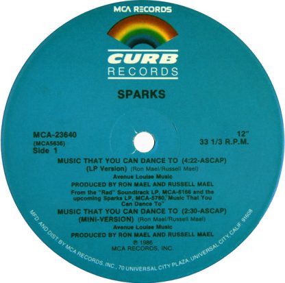 Sparks – Music That You Can Dance To (Vinyl)