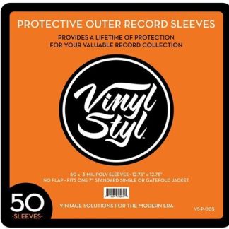 Vinyl Styl® VS-P-014 12 Inch Vinyl Record Outer Sleeve Polyethylene - 50 Count (Clear)
