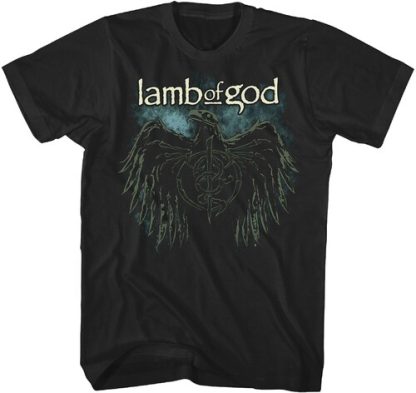 Lamb of God - Crow Logo - (Black, Size 1 Extra Large, Adult Shirt)