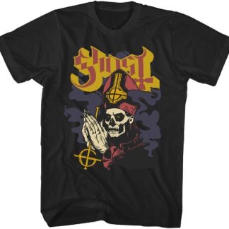 Ghost - Papa Emeritus Prayer Hands T-Shirt (Black, Adult Shirt)