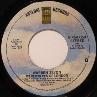 Warren Zevon – Werewolves Of London / Roland The Headless Thompson Gunner (7" Vinyl)