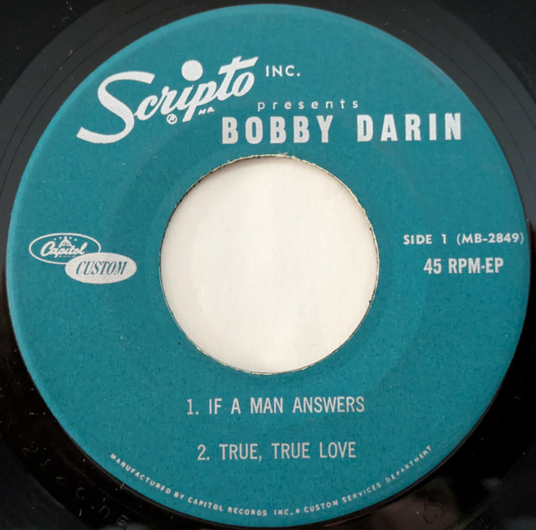 Bobby Darin – Scripto Inc. Presents Bobby Darin (7" Vinyl EP)