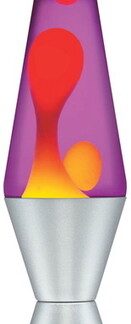 Lava® Lamp 14.5'' Yellow Wax/Purple Liquid/Silver Base & Cap (Lamp, Decor)*